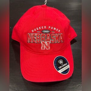 Top Of The World Nebraska Huskers Hat Cap Mens Red Husker Power Adjustable